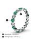 4 - Valerie 3.50 mm Emerald and Lab Grown Diamond Eternity Band 