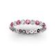 2 - Valerie 3.00 mm Pink Tourmaline and Lab Grown Diamond Eternity Band 