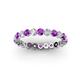2 - Valerie 3.00 mm Amethyst and Lab Grown Diamond Eternity Band 