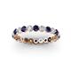 2 - Valerie 3.00 mm Blue Sapphire and Lab Grown Diamond Eternity Band 