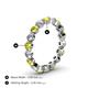 4 - Valerie 3.50 mm Yellow Diamond and Forever One Moissanite Eternity Band 