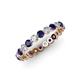 3 - Valerie 3.00 mm Blue Sapphire and Lab Grown Diamond Eternity Band 