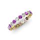 3 - Valerie 3.00 mm Amethyst and Lab Grown Diamond Eternity Band 