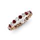 3 - Valerie 3.00 mm Red Garnet and Lab Grown Diamond Eternity Band 