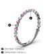4 - Valerie 2.00 mm Pink Sapphire and Diamond 3/4 Eternity Band 