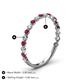 4 - Valerie 2.00 mm Ruby and Diamond 3/4 Eternity Band 