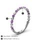4 - Valerie 2.00 mm Amethyst and Lab Grown Diamond 3/4 Eternity Band 