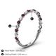 4 - Valerie 2.00 mm Red Garnet and Lab Grown Diamond 3/4 Eternity Band 