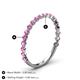 4 - Valerie 2.00 mm Pink Sapphire 3/4 Eternity Band 