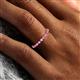 6 - Valerie 2.00 mm Pink Sapphire 3/4 Eternity Band 