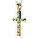 2 - Aja Green Garnet and Diamond Cross Pendant 
