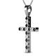 2 - Aja Black and White Diamond Cross Pendant 
