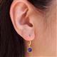 3 - Qiana Blue Sapphire (5.5mm) Solitaire Dangling Earrings 