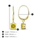 4 - Qiana Lab Created Yellow Sapphire (5.5mm) Solitaire Dangling Earrings 