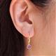 2 - Cara Amethyst (4mm) Solitaire Dangling Earrings 