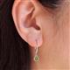 2 - Cara Peridot (4mm) Solitaire Dangling Earrings 