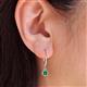 2 - Cara Emerald (4mm) Solitaire Dangling Earrings 