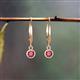 3 - Cara Pink Tourmaline (4mm) Solitaire Dangling Earrings 