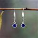 3 - Cara Blue Sapphire (4mm) Solitaire Dangling Earrings 