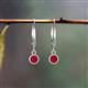 3 - Cara Ruby (4mm) Solitaire Dangling Earrings 