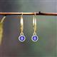 3 - Cara Tanzanite (4mm) Solitaire Dangling Earrings 