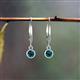 3 - Cara Blue Diamond (4mm) Solitaire Dangling Earrings 
