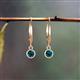 3 - Cara Blue Diamond (4mm) Solitaire Dangling Earrings 