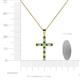 4 - Aja Green Garnet and Diamond Cross Pendant 