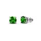 1 - Alina Green Garnet (4mm) Solitaire Stud Earrings 