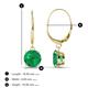 2 - Grania Emerald (6mm) Solitaire Dangling Earrings 