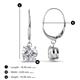 2 - Grania White Sapphire (6mm) Solitaire Dangling Earrings 