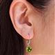 3 - Grania Peridot (6.5mm) Solitaire Dangling Earrings 