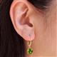 3 - Grania Peridot (6.5mm) Solitaire Dangling Earrings 