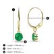 2 - Grania Emerald (5mm) Solitaire Dangling Earrings 