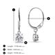 2 - Grania White Sapphire (5mm) Solitaire Dangling Earrings 
