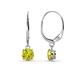 1 - Grania Yellow Diamond (5mm) Solitaire Dangling Earrings 