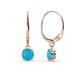 1 - Grania Turquoise (5mm) Solitaire Dangling Earrings 