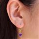 3 - Grania Amethyst (5mm) Solitaire Dangling Earrings 