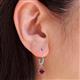 3 - Grania Ruby (5mm) Solitaire Dangling Earrings 