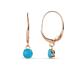1 - Grania Turquoise (4mm) Solitaire Dangling Earrings 