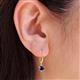 3 - Calla Iolite (5mm) Solitaire Dangling Earrings 