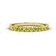 1 - Emlynn 2.70 mm Yellow Diamond 10 Stone Wedding Band 