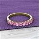 2 - Emlynn 3.00 mm Pink Sapphire 10 Stone Wedding Band 