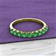 2 - Emlynn 3.00 mm Emerald 10 Stone Wedding Band 