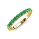 3 - Emlynn 3.00 mm Emerald 10 Stone Wedding Band 