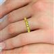 5 - Emlynn 3.00 mm Yellow Diamond 10 Stone Wedding Band 