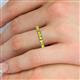 5 - Emlynn 3.00 mm Yellow Diamond 10 Stone Wedding Band 