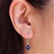 3 - Calla Blue Sapphire (6mm) Solitaire Dangling Earrings 