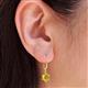 3 - Calla Yellow Sapphire (6mm) Solitaire Dangling Earrings 