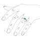 6 - Eadlin Princess Cut Emerald and Diamond Three Stone Engagement Ring 